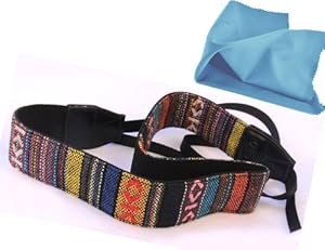 EzFoto Multi-Color Neck Strap for Canon, Nikon, Fuji, Olympus, Panasonic, Pentax, Sony cameras