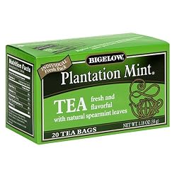 Bigelow Plantation Mint Tea, 20-Count Boxes (Pack of 6)