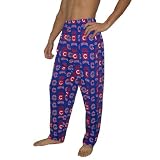 Mens MLB Chicago Cubs Comfortable Cotton Sleepwear / Pajama Pants - Blue (Size: 2XL)