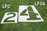 6' Football Stencil Marking Kit - 0 through 5, G and Arrow