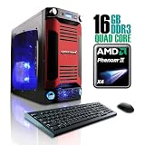 CybertronPC X-SNIPER 2221ABRQ, AMD Phenom II X4 Gaming PC, W7 Home Premium, Black/Red