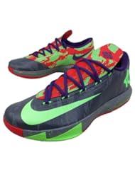 Nike KD VI LAM Men Sneaker Cool Grey/Bright Crimson/Court Purple/Electric Green 599424-008 (SIZE: 11.5)