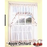 Apple Orchard Kitchen Curtain - 24'' tier (pr) by 