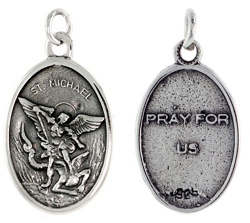 Sterling Silver St. Michael Medal 15/16