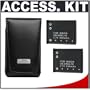 Nikon Coolpix 5811 Leather Carrying Case + (2) EN-EL10 Batteries Kit for Coolpix S570, S3000 & S4000 Digital Cameras