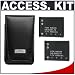 Nikon Coolpix 5811 Leather Carrying Case + (2) EN-EL10 Batteries Kit for S60, S210, S220, S230, S510, S520, S570, S600 & S700 Digital Cameras