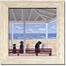 Dogs Eye View Beach Decor Scene Framed Art Print