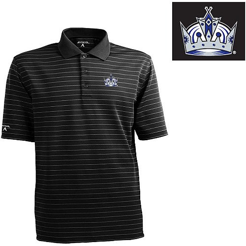 Antigua Los Angeles Kings Elevate Striped Polo Shirt Large