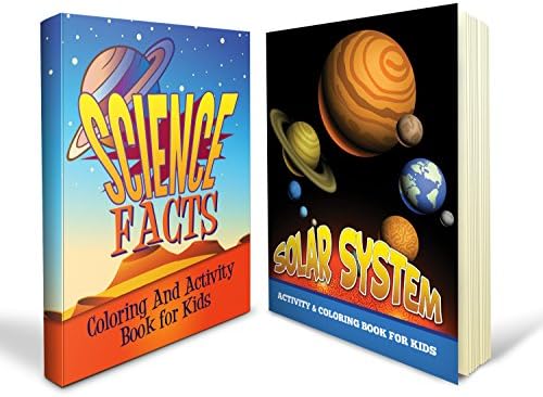 Science Coloring and Activity Books Bundle - Two Great Science Coloring and Activity Books for Kids - Includes a Science Facts Coloring and Activity Book for Kids and a Solar System Activity and Coloring Book for Kids for Kids and Toddlers - Ideal for Boys and Girls and Absolutely Mom Approved with 90 Day Money-back Guarantee
