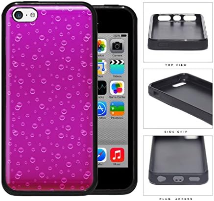 Sparklilng Pink Drink Bubbles Rubber Silicone TPU Cell Phone Case Apple iPhone 5c