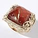  : 14K GOLD RED RUTILATED QUARTZ RING