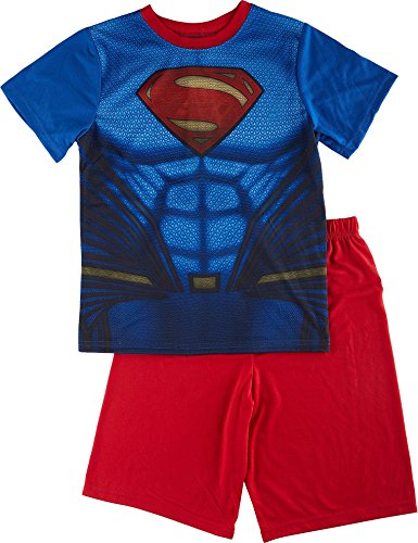 DC Comics Big Boys' Blue Superman with Cape Short Pajamas