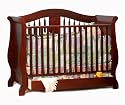 Stork Craft Aspen Stages Crib With Drawer in Cherry