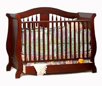 Stork Craft Aspen Stages Crib With Drawer in Cherry
