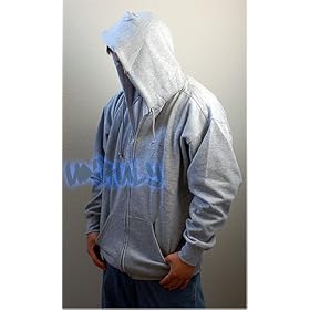 Size: XXL - Oxford Gray, Unruly Athletic Men's Plain Hooded Zip-up/ Zipper Fleece Sweatshirt Hoodie