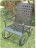 CONTEMPO IRON PATIO or PORCH ROCKER in a BLACK FINISH - PATIO FURNITURE