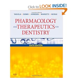Click here to buy Pharmacology and Therapeutics for Dentistry by John A. Yagiela DDS PhD, Frank J. Dowd DDS PhD, Bart Johnson DDS MS, and Angelo Mariotti DDS PhD.