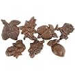 Set of 7 cast iron vintage style magnets: Bunny rabbit, fruits, flowers etc