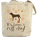 Canvas Tote Bag Beige  Greater Swiss Mountain Dog ItS Been A Ruff Day!  Dog