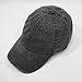 Plain Washed Cotton Twill Baseball Cap with Adjustable Velcro (Charcoal Gray)