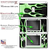 Metal Flames Green WraptorSkinz Skin kit fits Nintendo DS Lite (DS LITE NOT INCLUDED)
