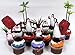 PENGUINS OF MADAGASCAR 12 Piece Birthday CUPCAKE Topper Set, Featuring 6 Random Penguin Figures and Decorative Themed Accessories - Figures Average 2