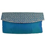Small Handbags for Women Clutch Viscose Fabric Hand Embroidery