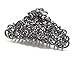 Black Austrian Crystal Hematite tone metal Bow hair claws clips pins H1379