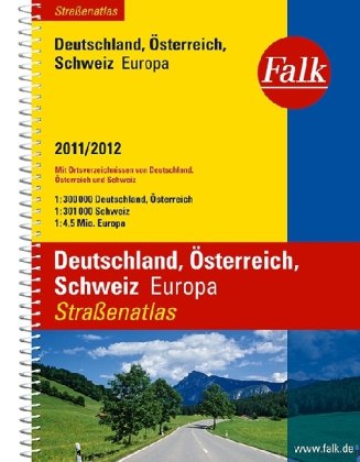 Buch - Cover Falk Straßenatlas Deutschland, Österreich, Schweiz, Europa 2011/2012 -  - Falk, Ostfildern