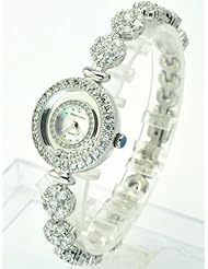 Royal Crown 5308 Womens Jewelry Waterproof Watch Silver Round Dial Stainless-steel Watch