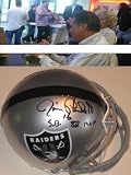 JIM PLUNKETT OAKLAND RAIDERS,HEISMAN,STANFORD,49ERS,SF,SIGNED MINI HELMET WITH PROOF + COA