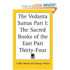 The Vedanta Sutras Part I: The Sacred Books of the East Part Thirty-Four