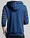 Unko Men's Casual Faux Fur Hoodies Outwear Sweatshirt Blue X-Large