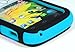 Bastex Heavy Duty Hybrid Case for ZTE savvy Z750C - Sky Blue Silicone with Black Hard Shell