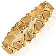 Yellow Gold Hallow Stampato X-O Fashion Bracelet