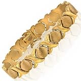 Yellow Gold Hallow Stampato X-O Fashion Bracelet