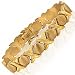 Yellow Gold Hallow Stampato X-O Fashion Bracelet