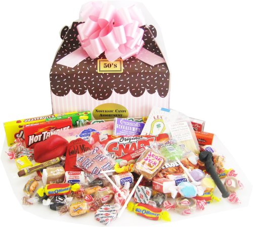 1950's Sprinkled Pink Retro Candy Gift Box by Candy Crate