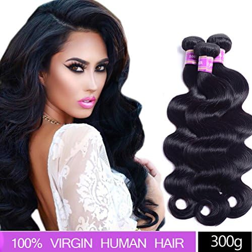 Brazilian Virgin Hair Body Wave 3 bundles, AliBarbara 8A 100% Unprocessed Virgin Human Hair Extensions Natural Color(3x24inch)
