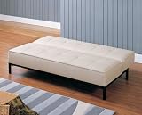 Levita Elegant Lounger Tufted Sofa Bed - Cream