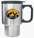 Iowa Hawkeyes (Oval Logo) Stainless Steel Travel Mug