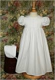 Polycotton Christening Gown with Pico Trim