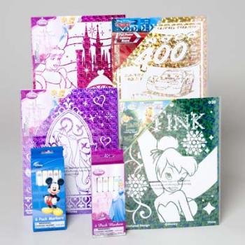 Disney Foil Poster Art Board and Markers Display 