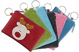 Deer Zipper Coin Purse with Key Ring