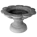 Stone Flower Birdbath