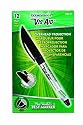 Ticonderoga Vis Aid Fine Tip Pocket Style Overhead Projection Markers, Black, One Dozen (88127)