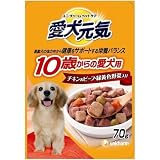 ユニ・チャーム 愛犬元気 パウチ10歳チキン＆ビーフ緑黄色野菜入り 70g