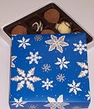Scott's Cakes Cocoa Covered Dark & White and Dark & White Chocolate Truffles 1/2 Pound Snowflake Box