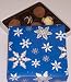 Scott's Cakes Cocoa Covered Dark & White and Dark & White Chocolate Truffles 1/2 Pound Snowflake Box