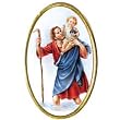 Car Visor Clip - Saint Christopher - 1.75"x1.0" - Clip on